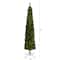 8ft. Pre-Lit Green Pine Artificial Christmas Tree, Clear LED Lights